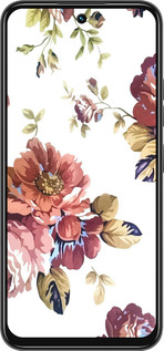 Силиконовый чехол Vintage flowers для Tecno Spark 30C - 4333u-3821 изображение 