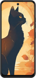 Силиконовый чехол Черная кошка v2 для Tecno Spark 30C - 5830u-3821 изображение 