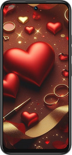 Силиконовый чехол Сердечки v3 для Tecno Spark 30C - 5833u-3821 изображение 