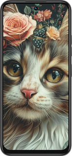 Силиконовый чехол Cats and flowers для Tecno Spark 30C - 6069u-3821 изображение 