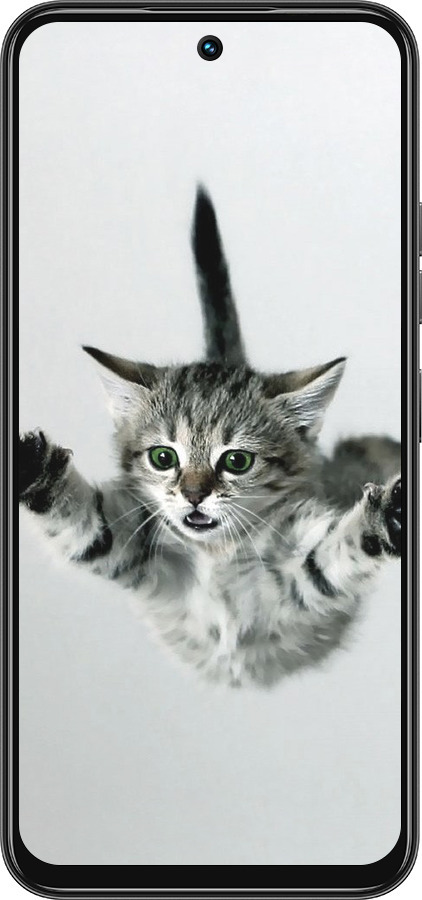Силиконовый чехол Летящий котёнок для Tecno Spark 30C - 2322u-3821 изображение 