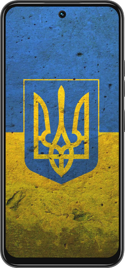 Силиконовый чехол Флаг и герб Украины 2 для Tecno Spark 30C - 378u-3821 изображение 