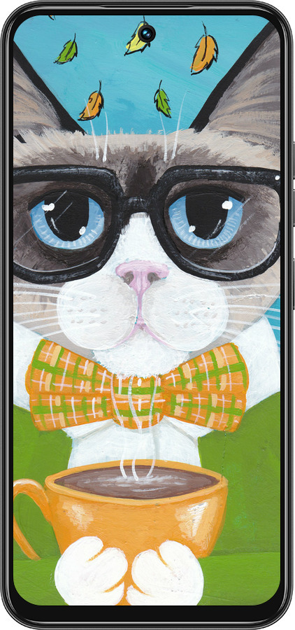 Силиконовый чехол Cat&Coffee для Tecno Spark 30C - 4053u-3821 изображение 