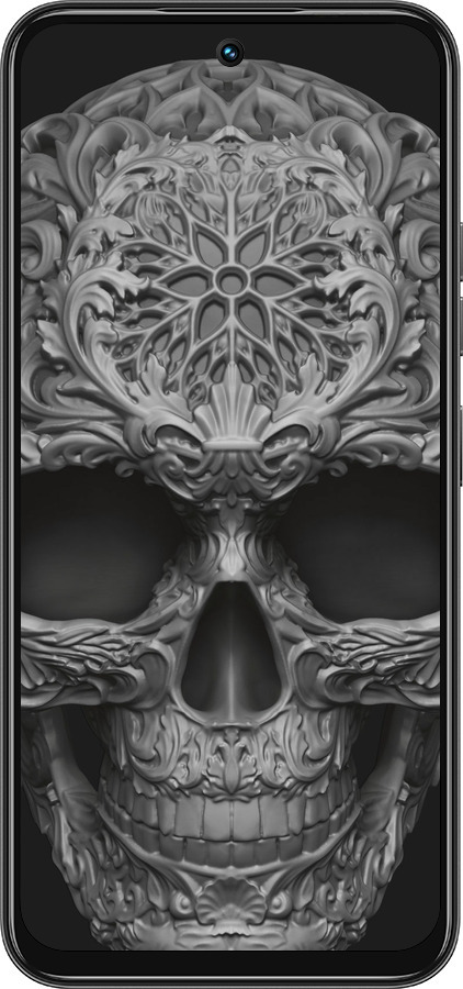 Силиконовый чехол skull-ornament для Tecno Spark 30C - 4101u-3821 изображение 