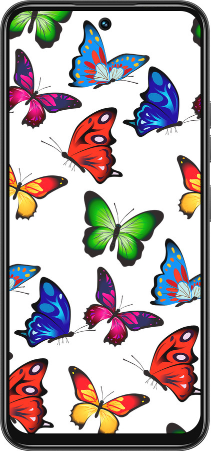 Силиконовый чехол Красочные мотыльки для Tecno Spark 30C - 4761u-3821 изображение 