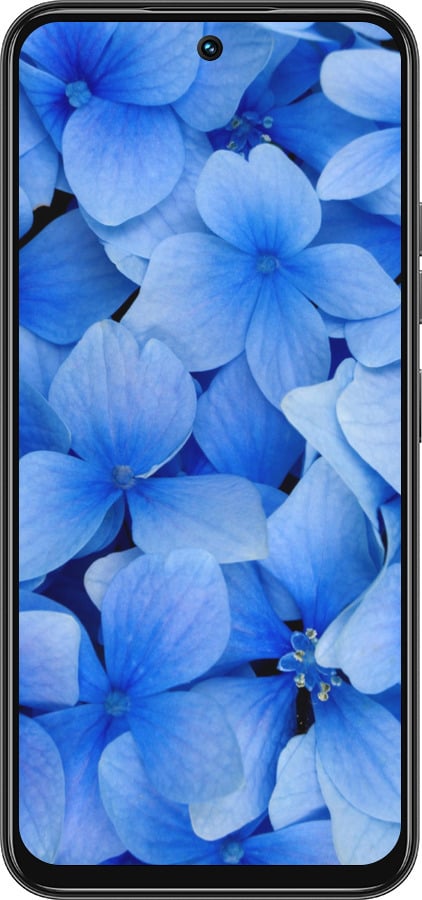 Силиконовый чехол Синие цветы для Tecno Spark 30C - 526u-3821 изображение 