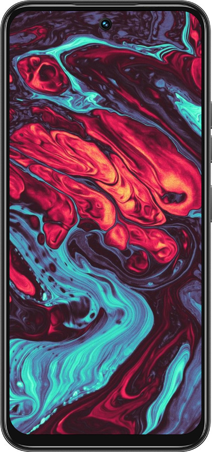 Силіконовий чехол Синя червона абстакція для Tecno Spark 30C - 5339u-3821 изображение 