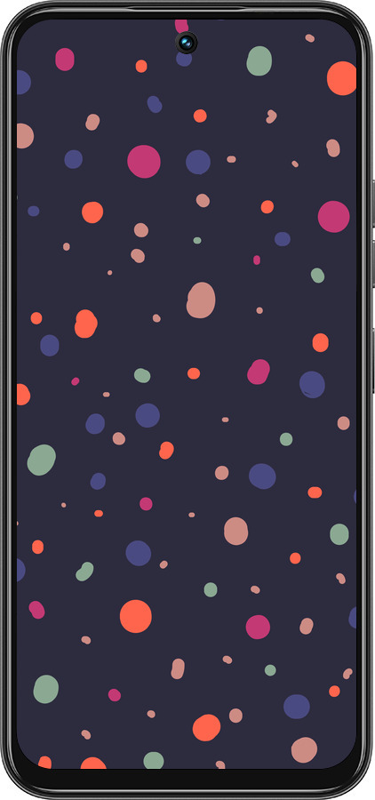 Силиконовый чехол Горошек v2 для Tecno Spark 30C - 5599u-3821 изображение 