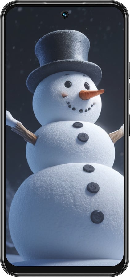 Силиконовый чехол Снеговик для Tecno Spark 30C - 5826u-3821 изображение 