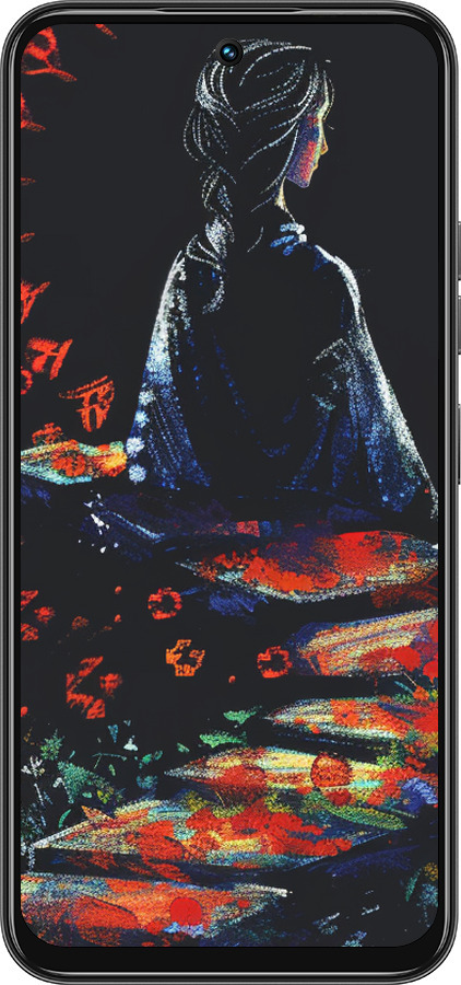 Силиконовый чехол Мечтательная девушка для Tecno Spark 30C - 6042u-3821 изображение 