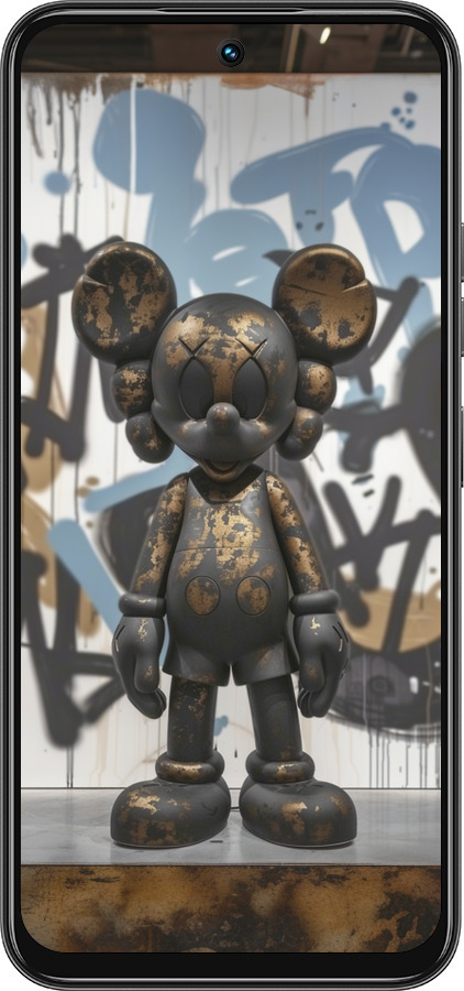 Силиконовый чехол Bronze kaws v2 для Tecno Spark 30C - 6098u-3821 изображение 