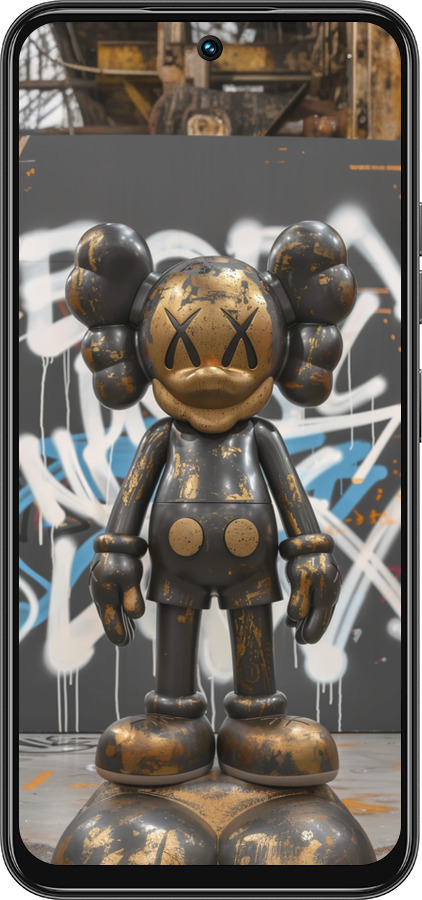 Силиконовый чехол Bronze kaws v3 для Tecno Spark 30C - 6099u-3821 изображение 