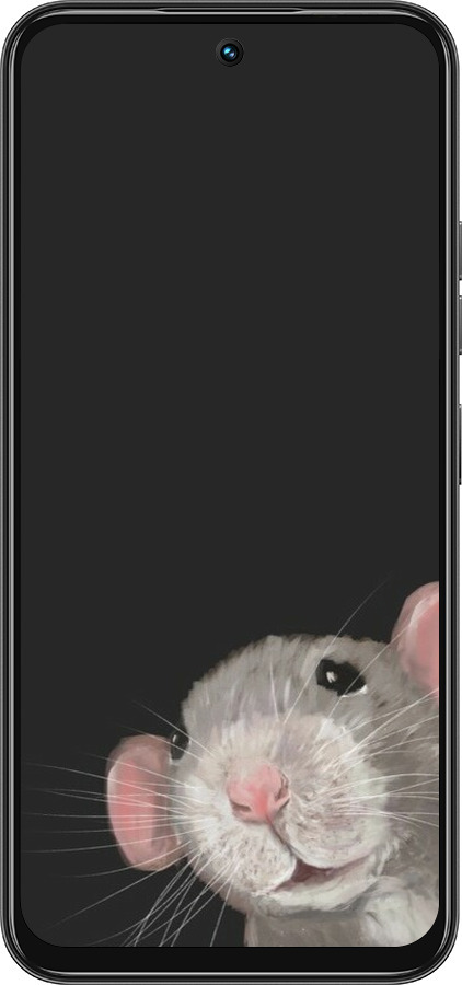 Силиконовый чехол The Peeking Rat для Tecno Spark 30C - 6442u-3821 изображение 