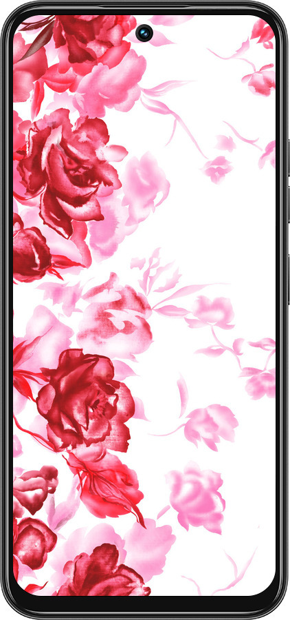 Силіконовий чехол Намальовані троянди для Tecno Spark 30C - 724u-3821 изображение 