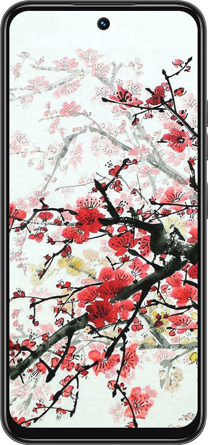 Силиконовый чехол Цветущий куст для Tecno Spark 30C - 831u-3821 изображение 