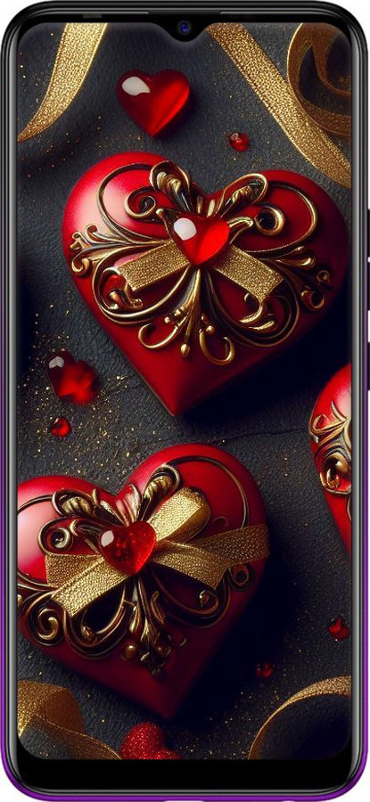 TPU чехол Сердечки v4 для Tecno Spark 4 KC2 - 5834b-2406 изображение 