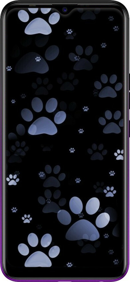 TPU чехол З синіми відбитками лап для Tecno Spark 4 KC2 - 6441b-2406 изображение 
