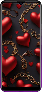 Силіконовий чехол Сердечки для Tecno Spark 4 KC2 - 5831u-2406 изображение 