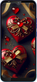 Силиконовый чехол Сердечки v4 для Tecno Spark 4 Lite - 5834u-2425 изображение 