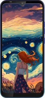 Силиконовый чехол Девушка Арт для Tecno Spark 4 Lite - 6325u-2425 изображение 
