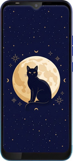 Силиконовый чехол Cute Cat Celestial/Witchy для Tecno Spark 4 Lite - 6787u-2425 изображение 