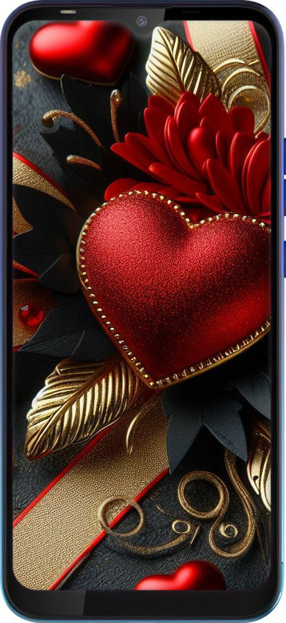 Силиконовый чехол Сердечки v2 для Tecno Spark 4 Lite - 5832u-2425 изображение 