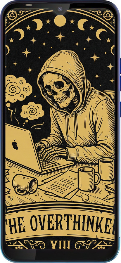 Силиконовый чехол The Overthinker для Tecno Spark 4 Lite - 6774u-2425 изображение 