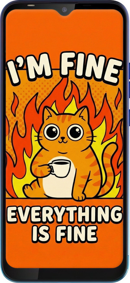 Силиконовый чехол Funny Cat для Tecno Spark 4 Lite - 6786u-2425 изображение 