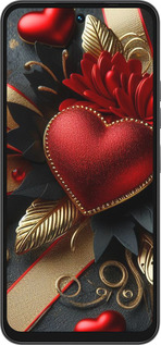 Силиконовый чехол Сердечки v2 для Tecno Spark 40 4G - 5832u-4116 изображение 
