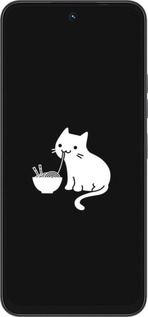 Силиконовый чехол С милым котом на черном фоне для Tecno Spark 40 4G - 6528u-4116 изображение 