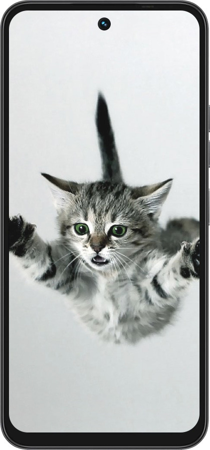 Силиконовый чехол Летящий котёнок для Tecno Spark 40 4G - 2322u-4116 изображение 