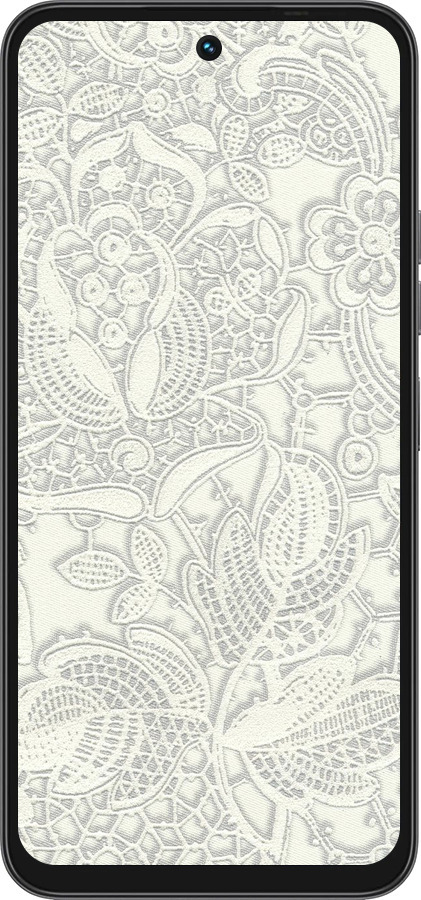 Силиконовый чехол Белое кружево для Tecno Spark 40 4G - 4383u-4116 изображение 