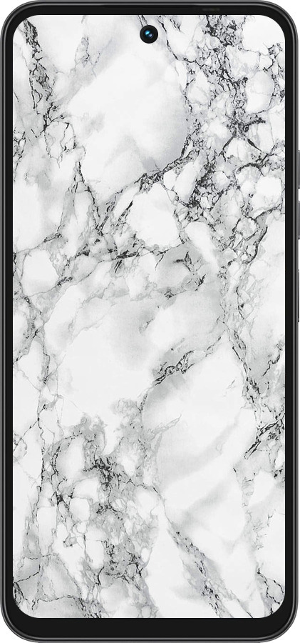 Силиконовый чехол Мрамор белый для Tecno Spark 40 4G - 4480u-4116 изображение 