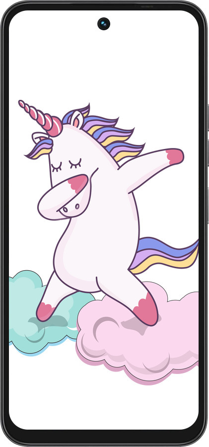 Силиконовый чехол Единорог для Tecno Spark 40 4G - 4702u-4116 изображение 