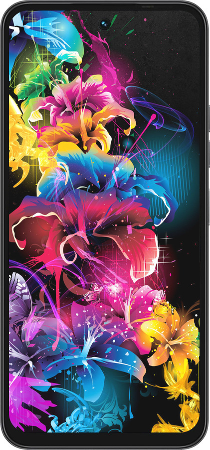 Силиконовый чехол Абстрактные цветы для Tecno Spark 40 4G - 511u-4116 изображение 