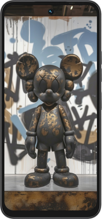 Силиконовый чехол Bronze kaws v2 для Tecno Spark 40 4G - 6098u-4116 изображение 