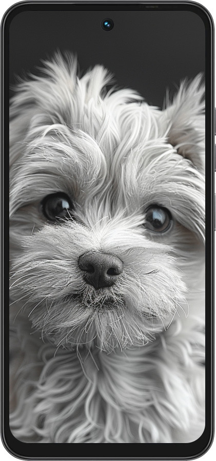 Силиконовый чехол Мальтипу на чорном фоне для Tecno Spark 40 4G - 6156u-4116 изображение 