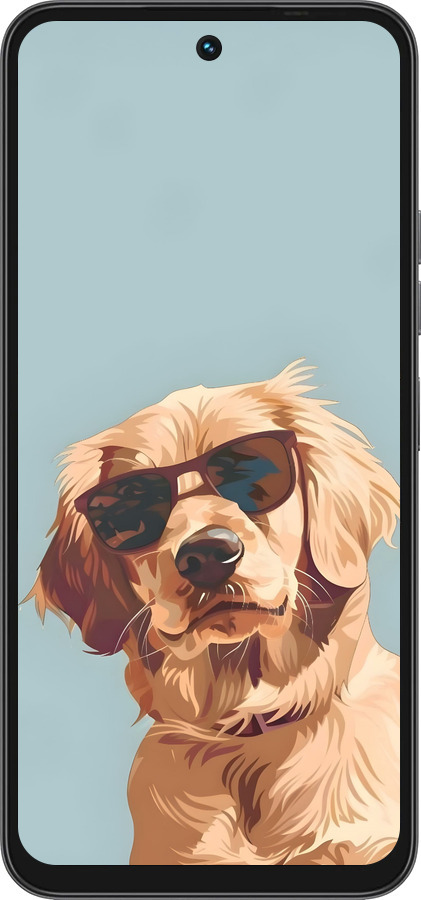 Силіконовий чехол Пес в очках для Tecno Spark 40 4G - 6381u-4116 изображение 