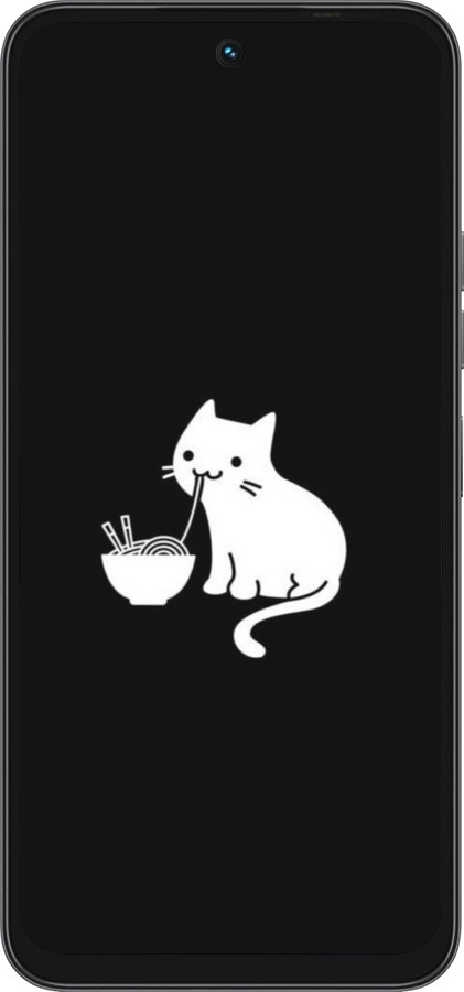 Силиконовый чехол С милым котом на черном фоне для Tecno Spark 40 4G - 6528u-4116 изображение 