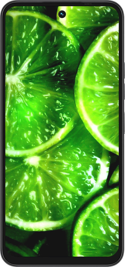 Силиконовый чехол Зелёные дольки лимона для Tecno Spark 40 4G - 852u-4116 изображение 