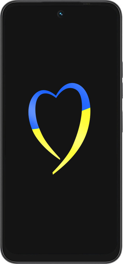 Силиконовый чехол Жёлто-голубое сердце для Tecno Spark 40 4G - 885u-4116 изображение 