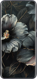 Силиконовый чехол Черные цветы для Tecno Spark 40 Pro+ 4G - 6031u-4118 изображение 