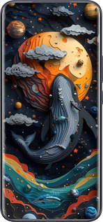 Силиконовый чехол Кит в космосе для Tecno Spark 40 Pro+ 4G - 6328u-4118 изображение 