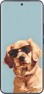 Силіконовий чехол Пес в очках для Tecno Spark 40 Pro+ 4G - 6381u-4118 изображение 