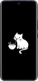 Силиконовый чехол С милым котом на черном фоне для Tecno Spark 40 Pro+ 4G - 6528u-4118 изображение 