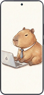 Силиконовый чехол Funny Capybara CEO Working для Tecno Spark 40 Pro+ 4G - 6777u-4118 изображение 