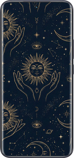 Силиконовый чехол Celestial Harmony: Sun & Moon Gold Mystic Pattern для Tecno Spark 40 Pro+ 4G - 6778u-4118 изображение 