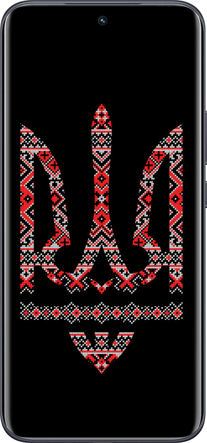 Силіконовий чехол Герб - вишиванка на чорному фоні для Tecno Spark 40 Pro+ 4G - 1196u-4118 изображение 