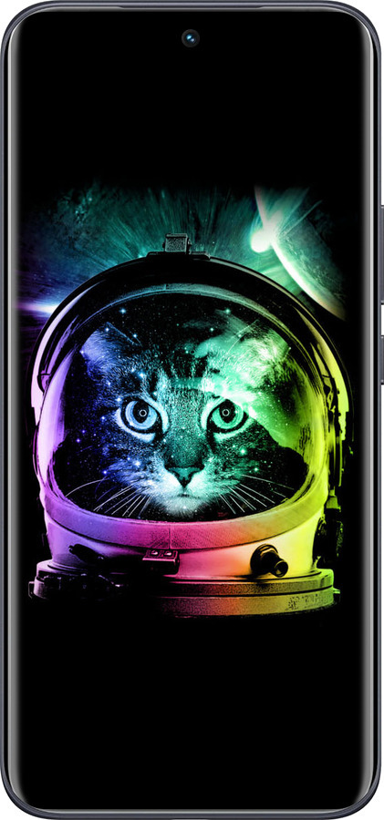Силиконовый чехол Кот-астронавт для Tecno Spark 40 Pro+ 4G - 4154u-4118 изображение 