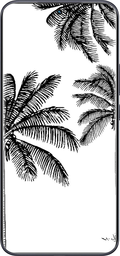 Силиконовый чехол Пальмы1 для Tecno Spark 40 Pro+ 4G - 4634u-4118 изображение 